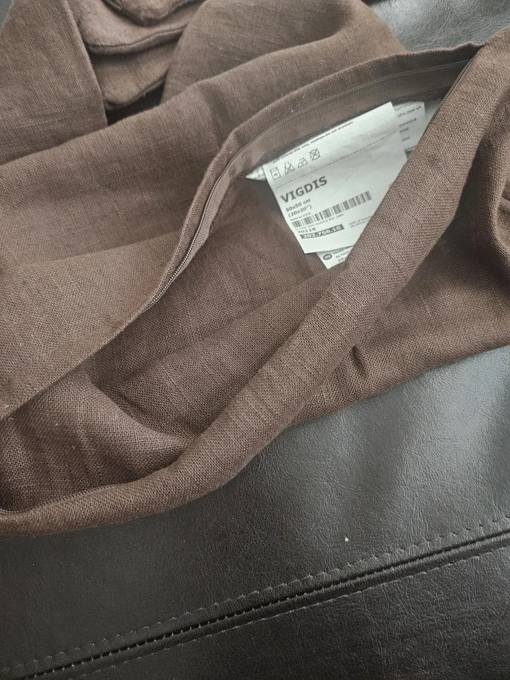 NEW Never Used IKEA BROWN RAMIE THROW PILLOW COVERS
